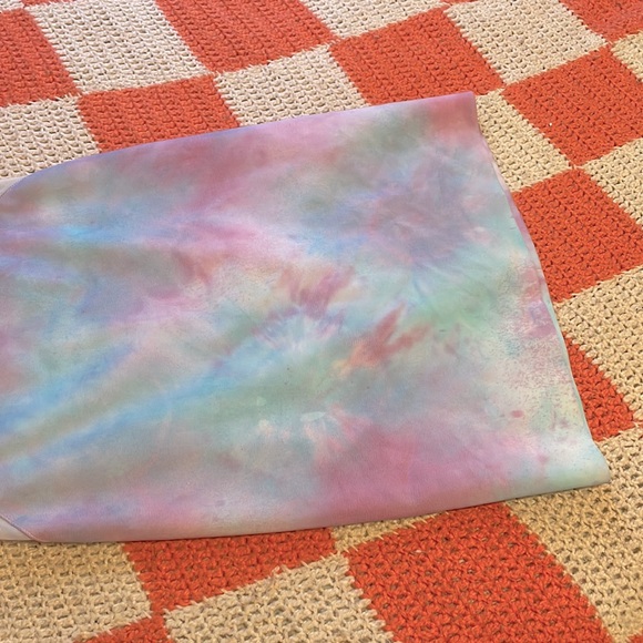 Zara Basics Opaque Yoke cotton candy tie-dye Geometric Mini Dress EUC - Picture 9 of 17